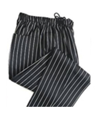 Chef Pant Black and White Stripe